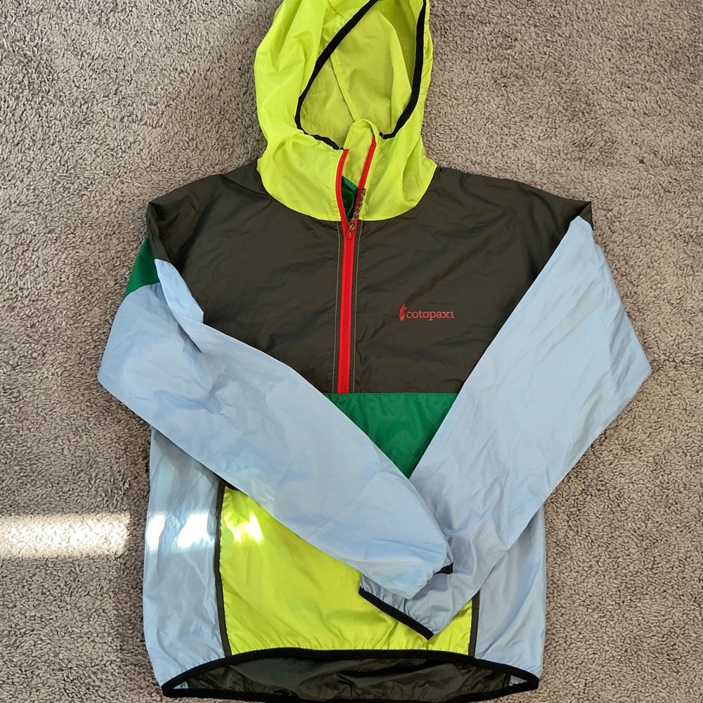 Cotopaxi Teca Windbreaker Womens XS Multicolor Excellent Half-Zip Hooded Jacket